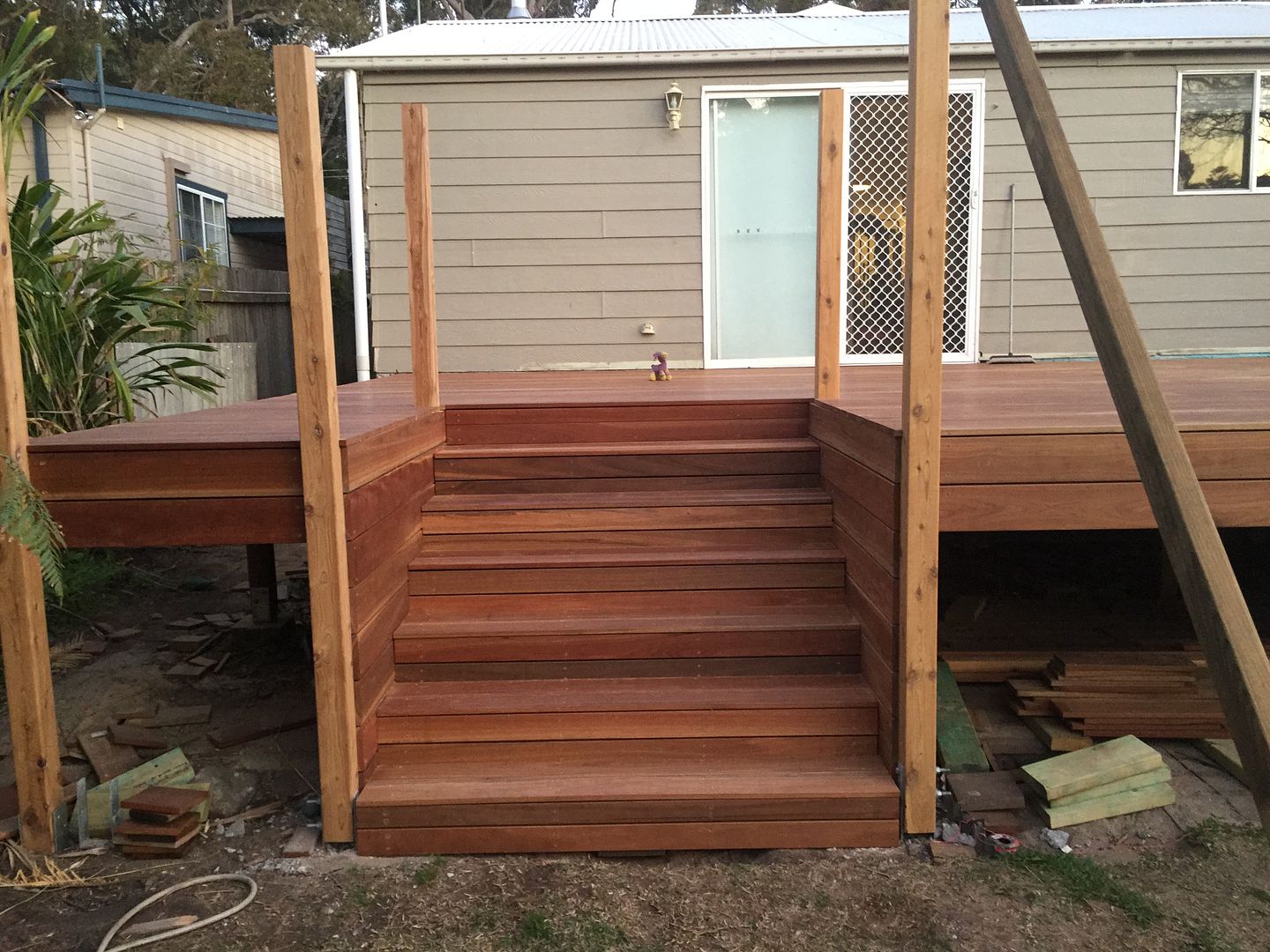 Black spots on new spotted gum deck